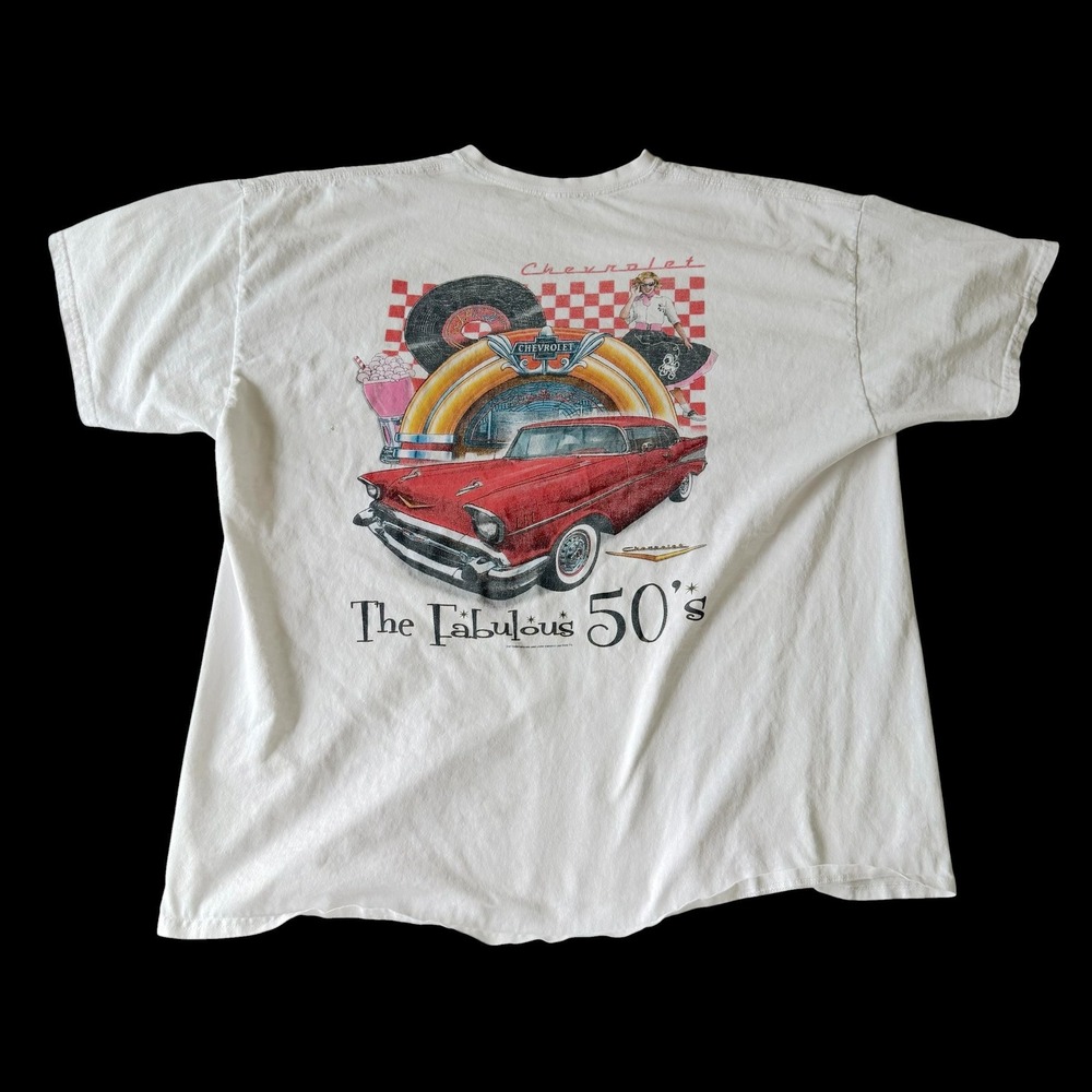 Chevrolet The Fabulous 50s T-Shirt XL‎ White Bel Air Joe Blow Ts